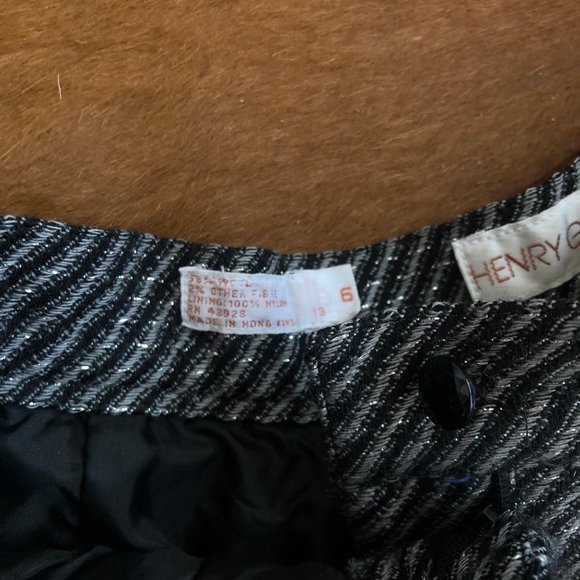 VINTAGE METALLIC STRIPED WOOL SLACKS - Picture 4 of 4